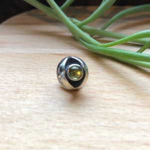 Pandora Retired Peridot Eye Charm